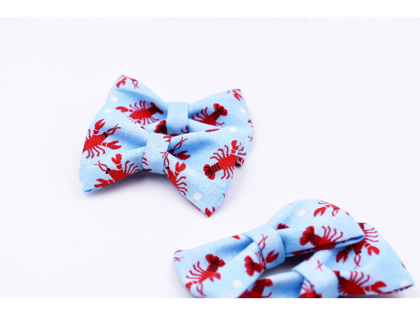 Lobster pigtail hair bows