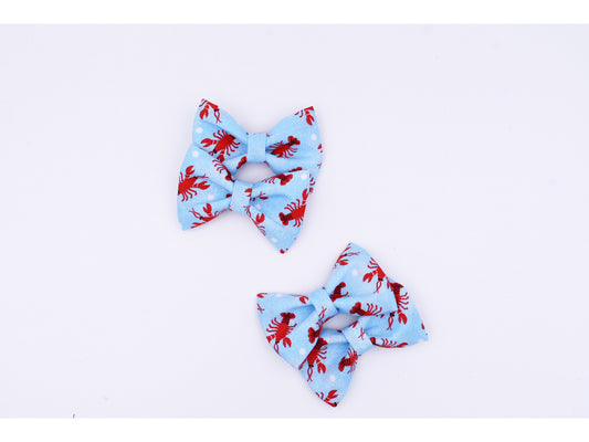 Lobster pigtail hair bows