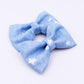 White stars pigtail hair bows