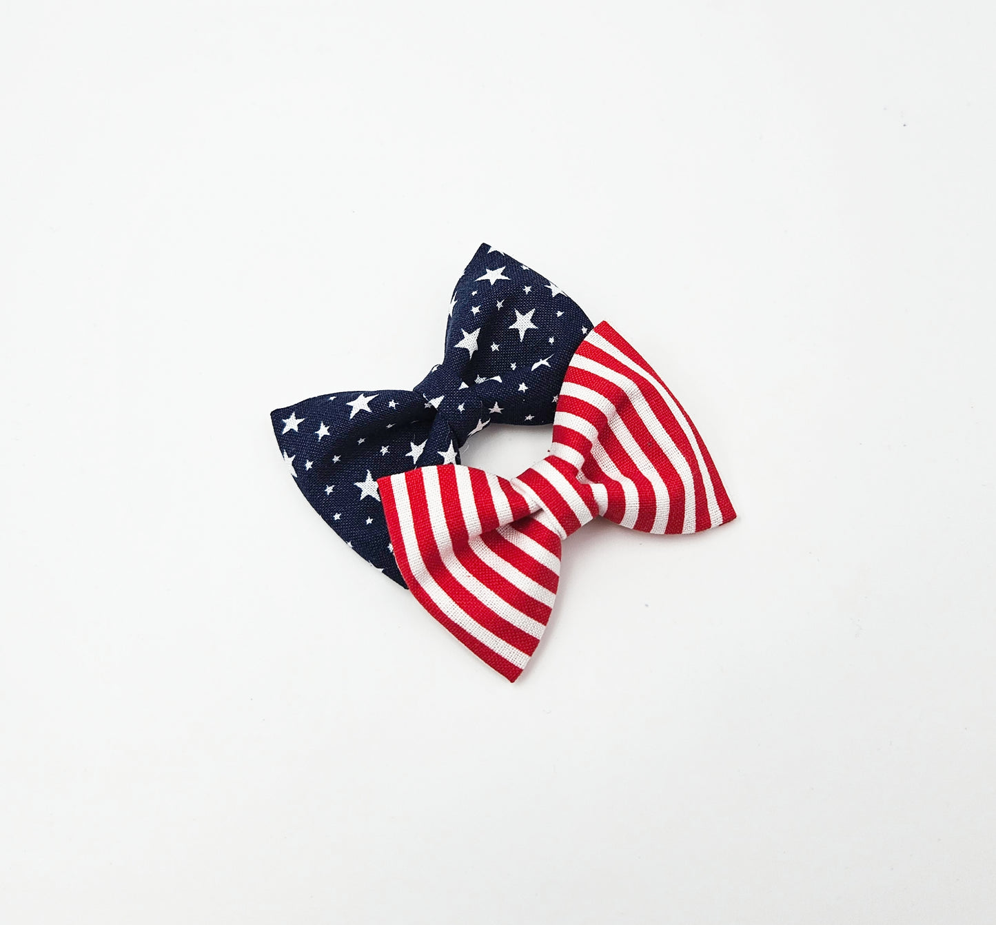 Stars and stripes pigtail hair bows