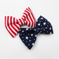 Stars and stripes pigtail hair bows