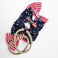 Stars and stripes pigtail hair bows