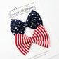 Stars and stripes pigtail hair bows