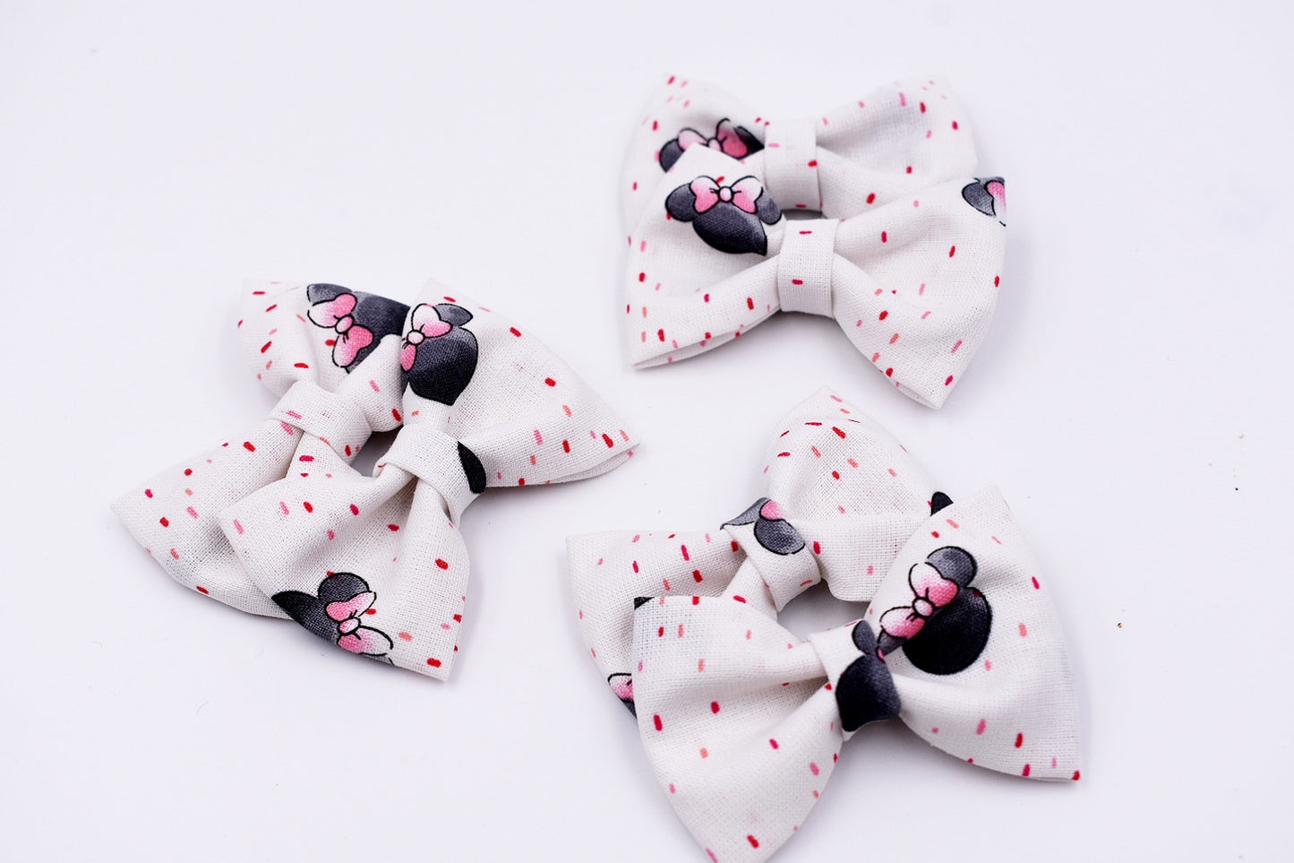 Minnie mouse pigtail hair bows