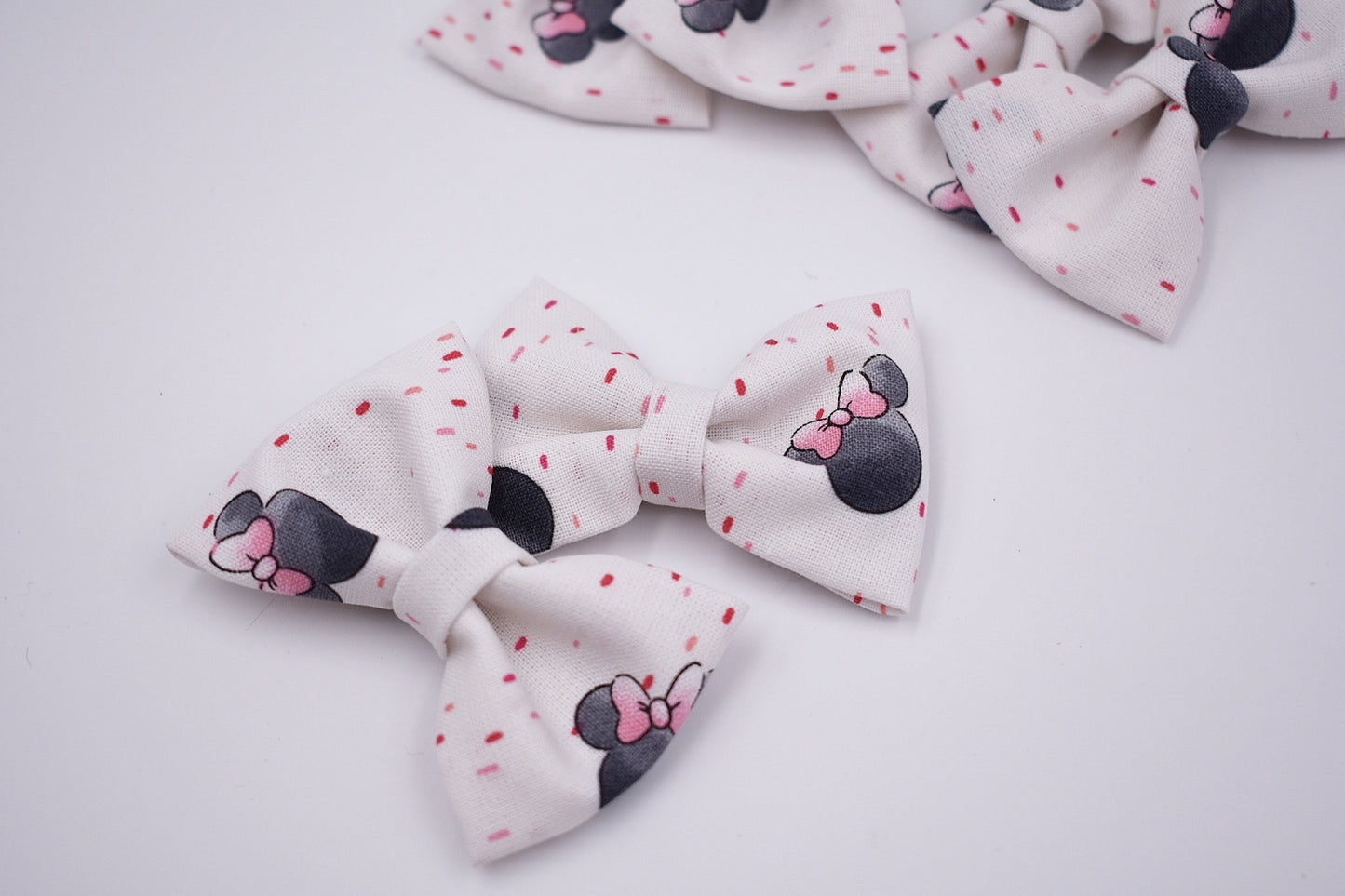 Minnie mouse pigtail hair bows